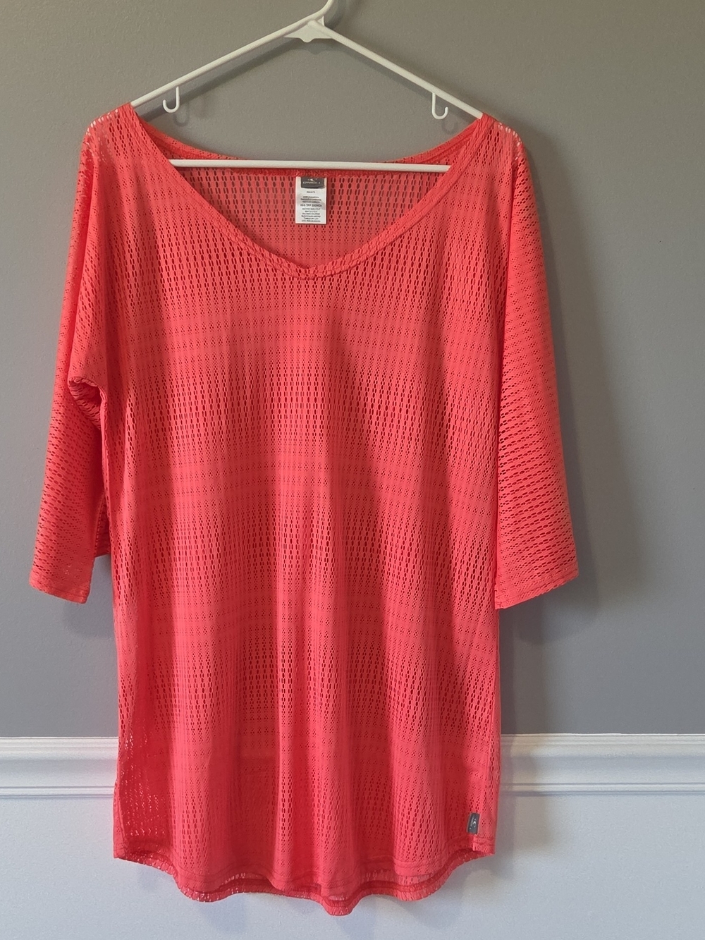 O'Neill Coral Mesh Tunic V-Neck 3/4 Sleeves Swim Cover-Up Size XS/S